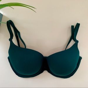 VS PINK Green Demi Bra